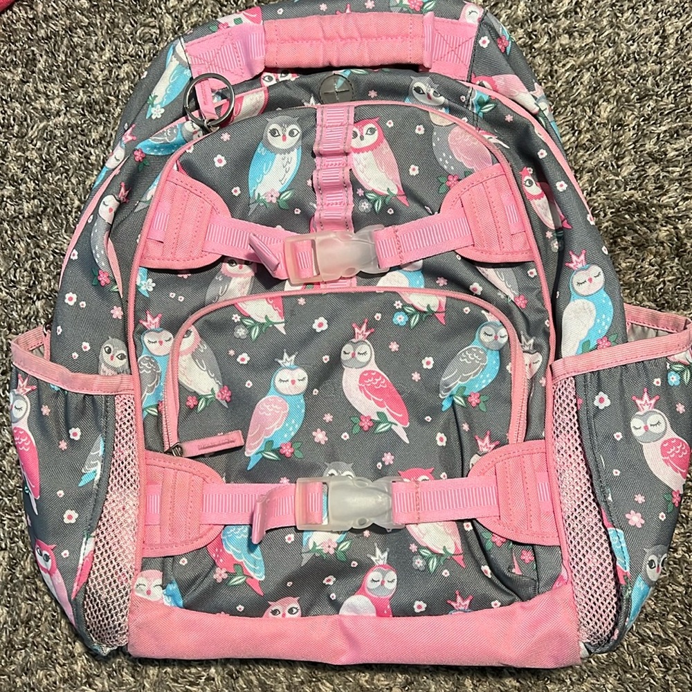 Pottery Barn Kids Large Backpack Girls Owls Princess